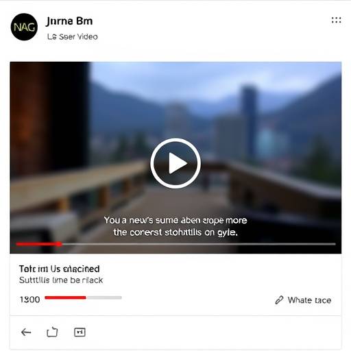 Un'immagine che mostra la schermata di un video con i sottotitoli attivati.